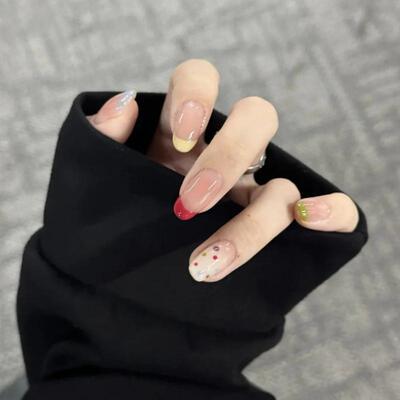 Maxfine法式美甲夏日波点显白