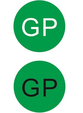 GP标签圆形椭圆GP12标签欧盟指令绿色环保GPGP12贴纸现货标签定制