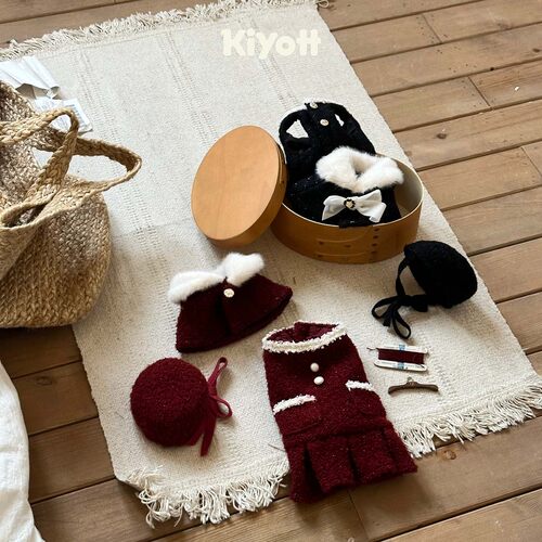KIYOTT 三件套小千金套装小香风宠物狗狗优雅冬季