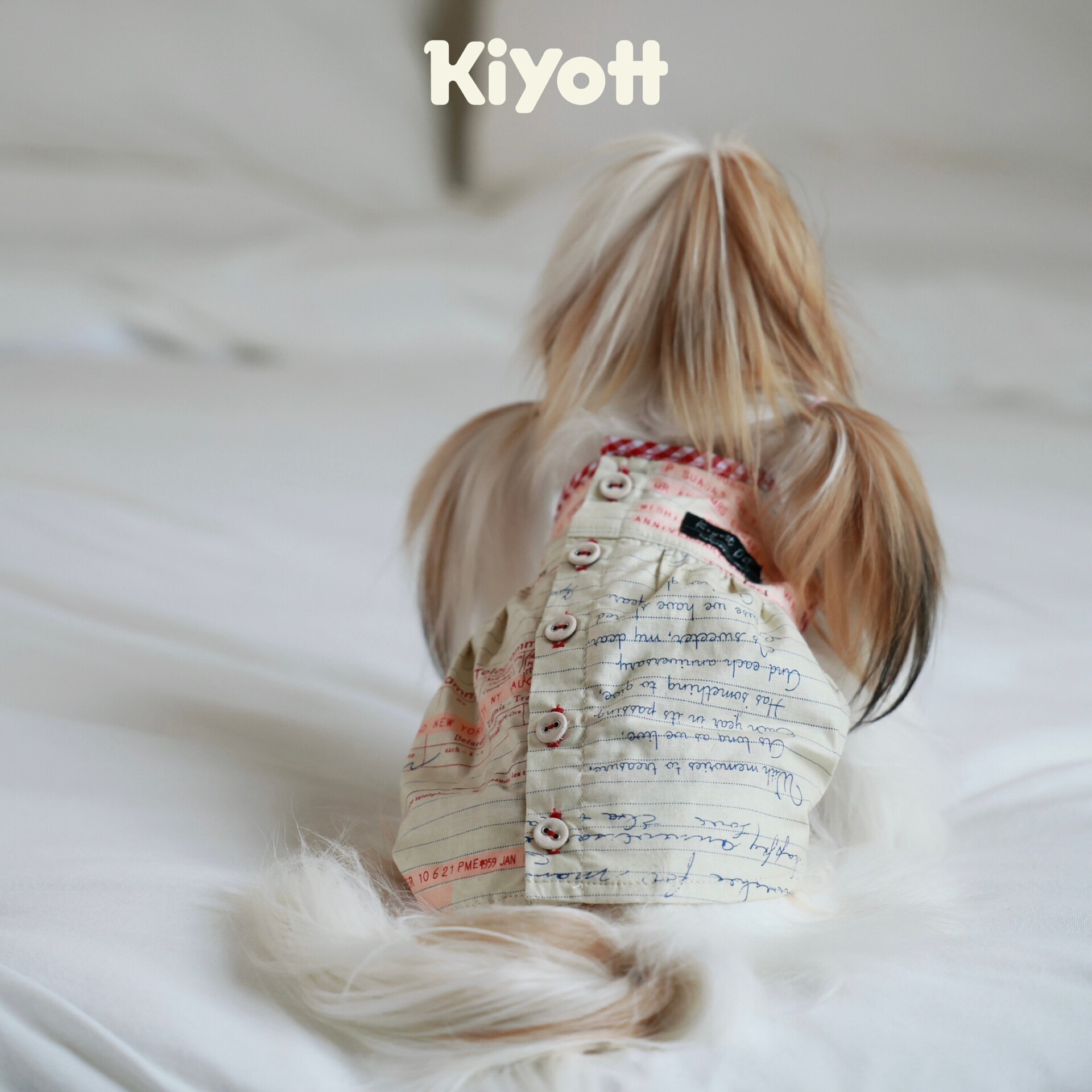KIYOTT 手写涂鸦画报裙原创狗狗宠物春夏可爱印花西施小马