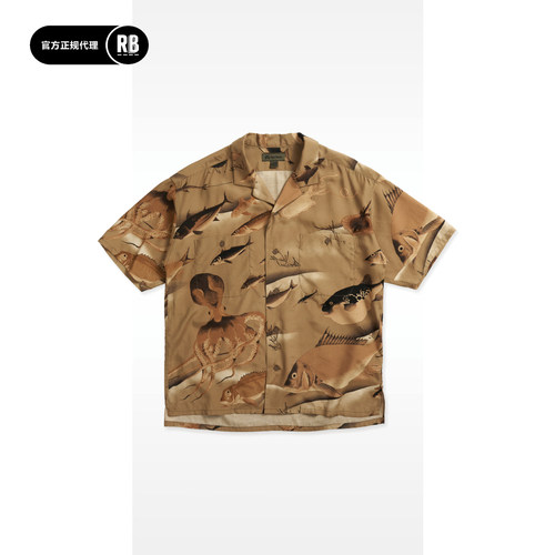 Nigel Cabourn 春夏新品ALOHA SHIRT夏威夷衬衫男RADIANCE-Blue