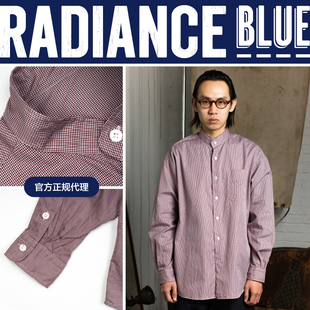 CLASSIC 瑞士棉宽松立领格子衬衫 秋冬新品 PORTER 男RADIANCE Blue