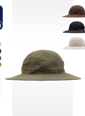 Nigel Cabourn春夏新品复古棉麻美海军甲板遮阳帽男RADIANCE-Blue