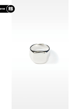 PORTER CLASSIC 秋冬新品大款图章银戒指男RADIANCE-Blue