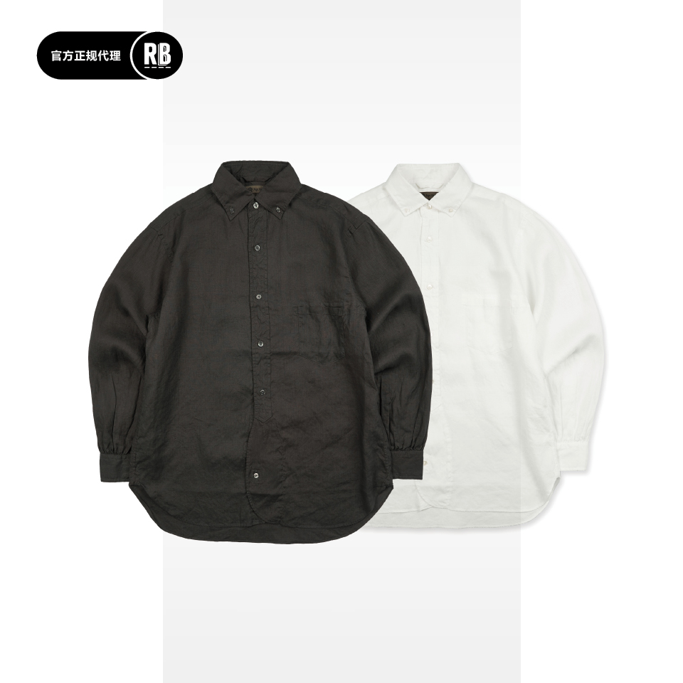 Nigel Cabourn 春夏新品汉麻版英军士官衬衫男RADIANCE-Blue