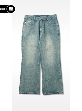 NOSALIGIA 新品汉麻棉丹宁宽松喇叭裤男RADIANCE-Blue