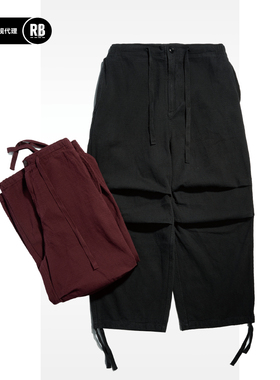 NOSALIGIA 秋冬新品刺线帆布罩裤男RADIANCE-Blue