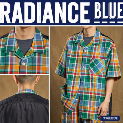 NigelCabourn真丝拼接衬衫