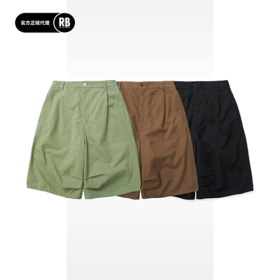 NOSALIGIA 新品汉麻棉混纺宽版短罩裤男RADIANCE-Blue