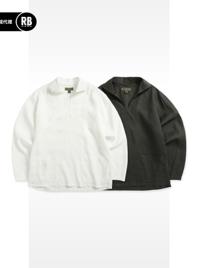 Nigel Cabourn 春夏新品法式汉麻套头衫男RADIANCE-Blue