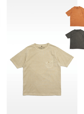 Nigel Cabourn 春夏新品复古9.5oz 成衣染短袖T恤男RADIANCE-Blue