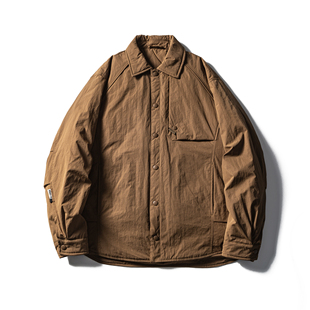 冬季日系翻领轻薄羽绒服外套男宽松纯色简约工装白鸭绒保暖外套男