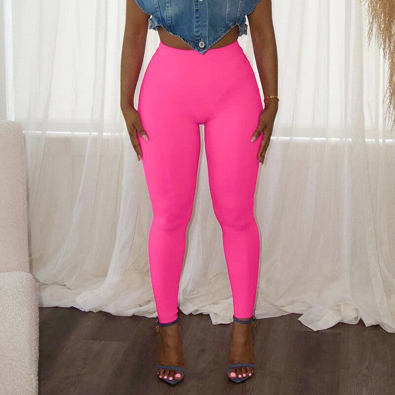 紧身包臀九分小脚休闲裤