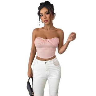 exposed and navel sexy 裹胸露脐性感上衣女 Wrapped top chest