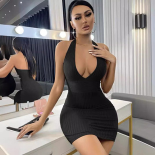 Sexy Sleeveless Tank Top Wrap Dress性感无袖背心包裙连衣裙女