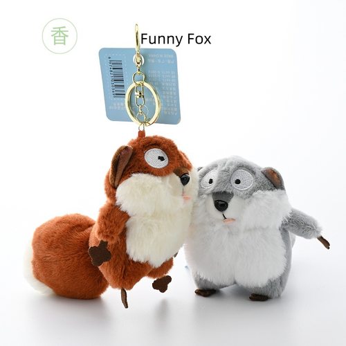芝麻狐狸挂件潮酷萌可爱创意公仔学生情侣书包包车钥匙扣挂件礼物