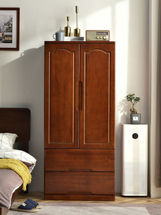 实木五斗柜收纳柜卧室衣柜免安装柜子储物柜靠墙边柜立柜带门斗橱
