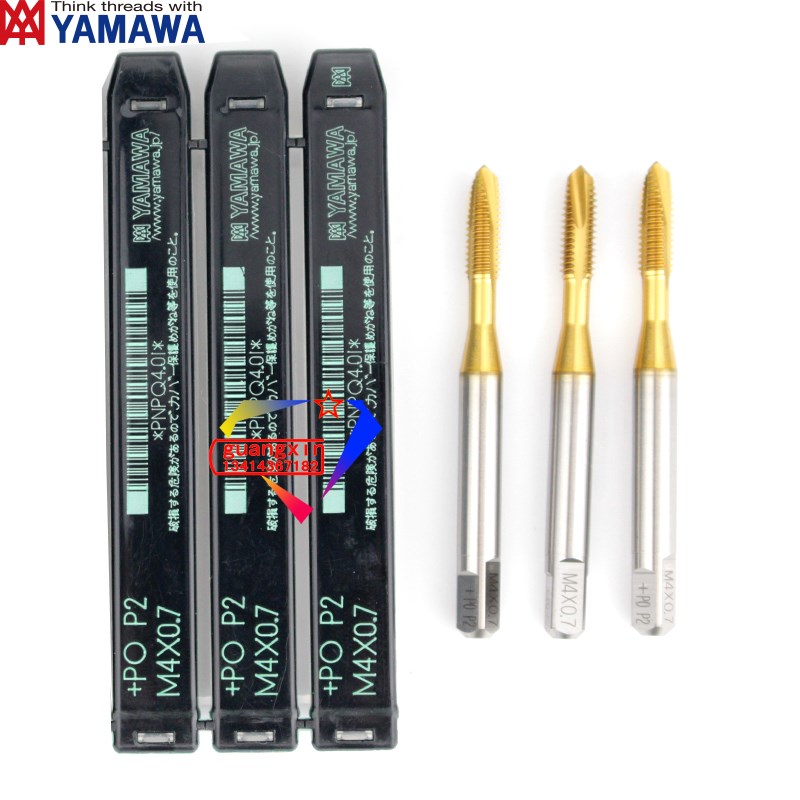 日本进口YAMAWA升级版先端丝攻 N+PO P2 M4X0.7镀钛直槽 螺旋丝锥