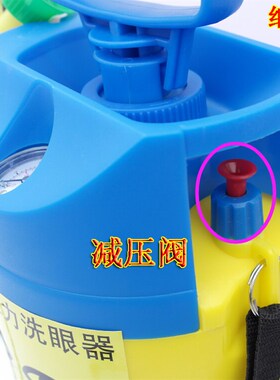 5L包邮验厂洗眼器 紧急双口洗眼器*便携式洗眼器 带压力表