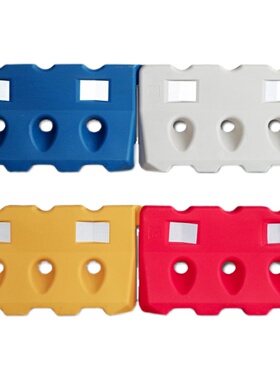 三孔水马围挡1.2米1.8米市政施工注水围栏滚塑水马防撞桶隔离墩