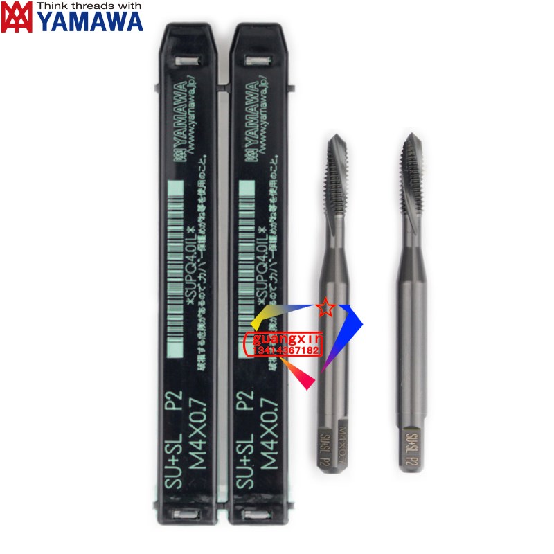 日本进口YAMAWA不锈钢用涂层丝攻SU-SL P2 M4X0.7螺旋通孔用丝锥