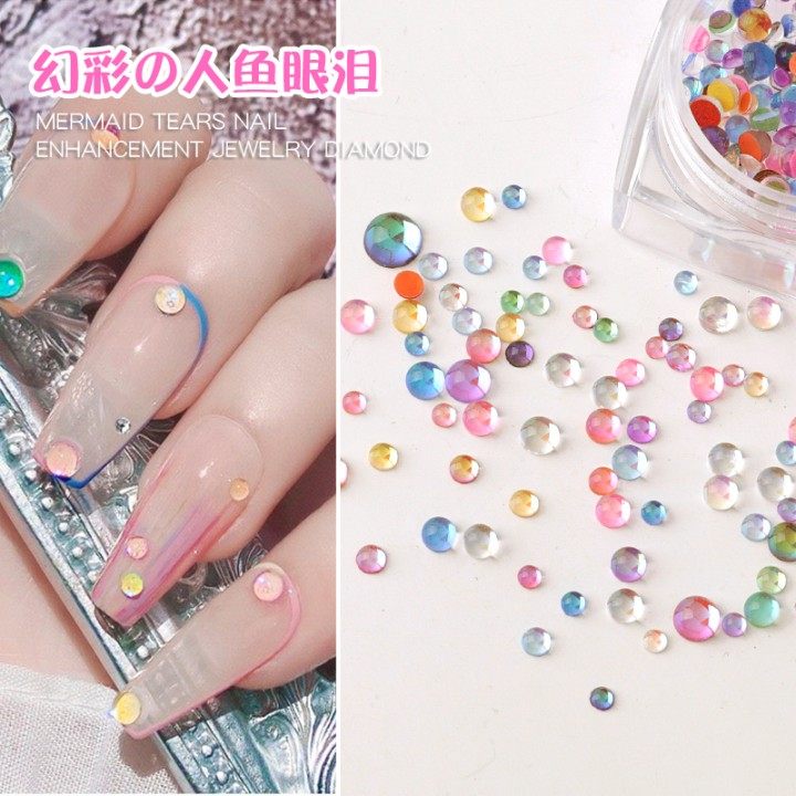 幻彩晶透人鱼珠子天使眼泪极光钻美甲糖果精灵马卡龙指甲贴钻饰品,彩妆/香水/美妆工具,美甲工具,淘宝优惠券,粉丝福利购,淘宝优惠卷