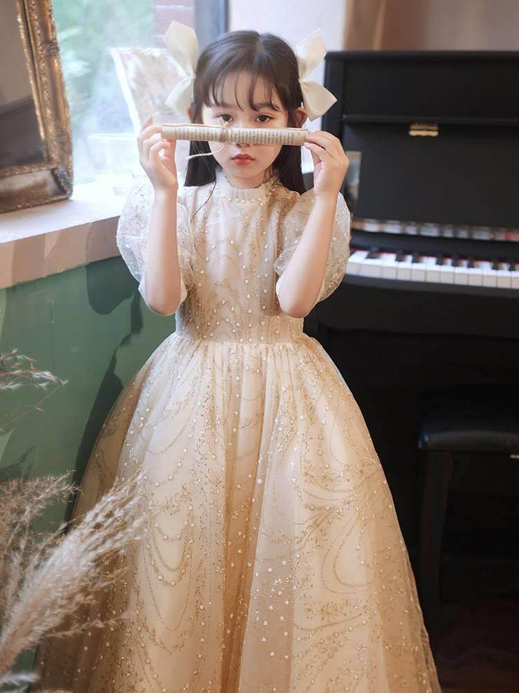 诺儿严选小提琴演出服女孩演讲比赛服装女童合唱指挥演奏礼服钢琴