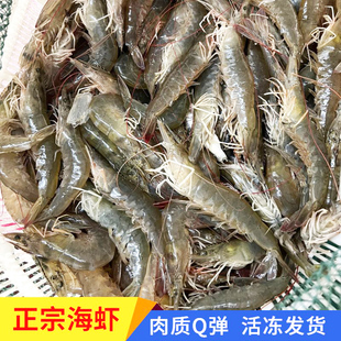 正宗海虾鲜冻发货海捕大虾东海海鲜水产400g20只左右