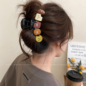 小吃货 饼干大号抓夹女2025新款 高级感发夹后脑勺秋冬鲨鱼夹头饰