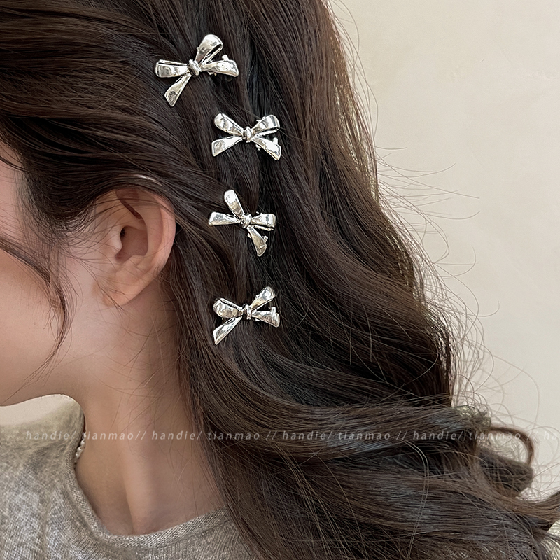 甜酷少女~金属蝴蝶侧边刘海夹子