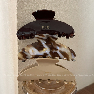 法式 高级感发夹后脑勺盘发鲨鱼夹发抓头饰 月牙醋酸抓夹女2025新款