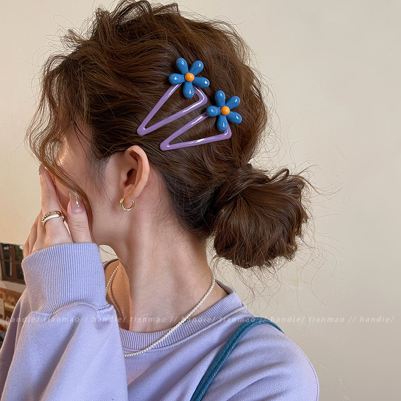 元气花朵~三角侧边夹发夹女2025新款高端前额发卡刘海夹气质bb夹,饰品/流行首饰/时尚饰品新,发饰,淘宝优惠券,粉丝福利购,淘宝优惠卷