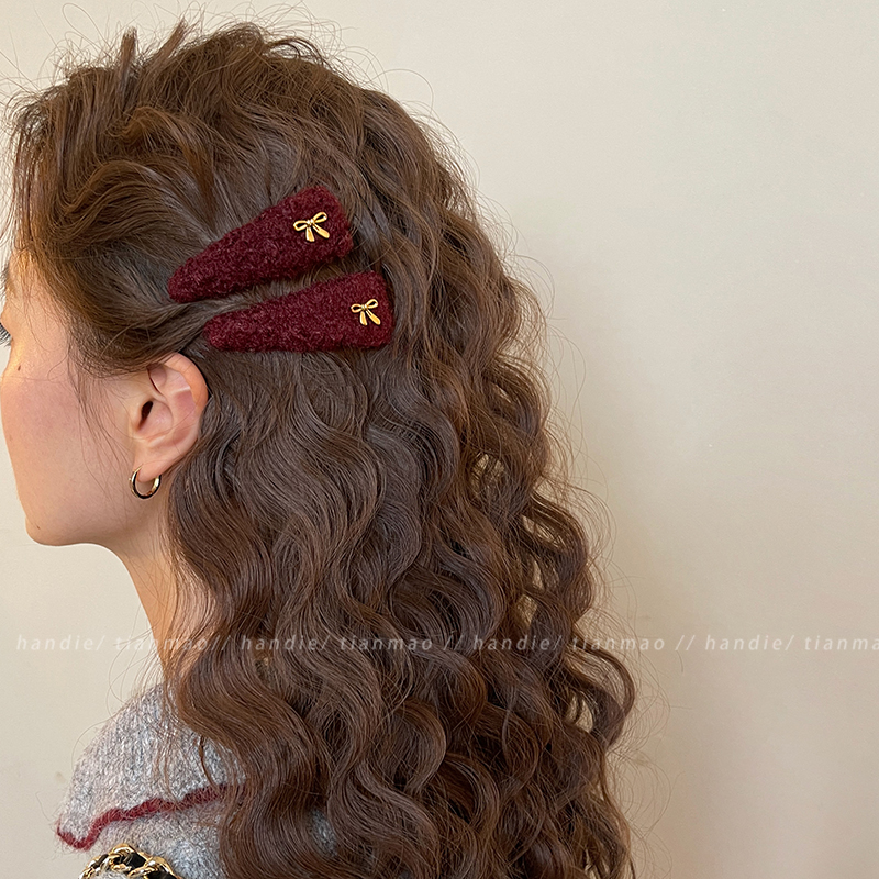 浪漫少女心~金标蝴蝶结发夹