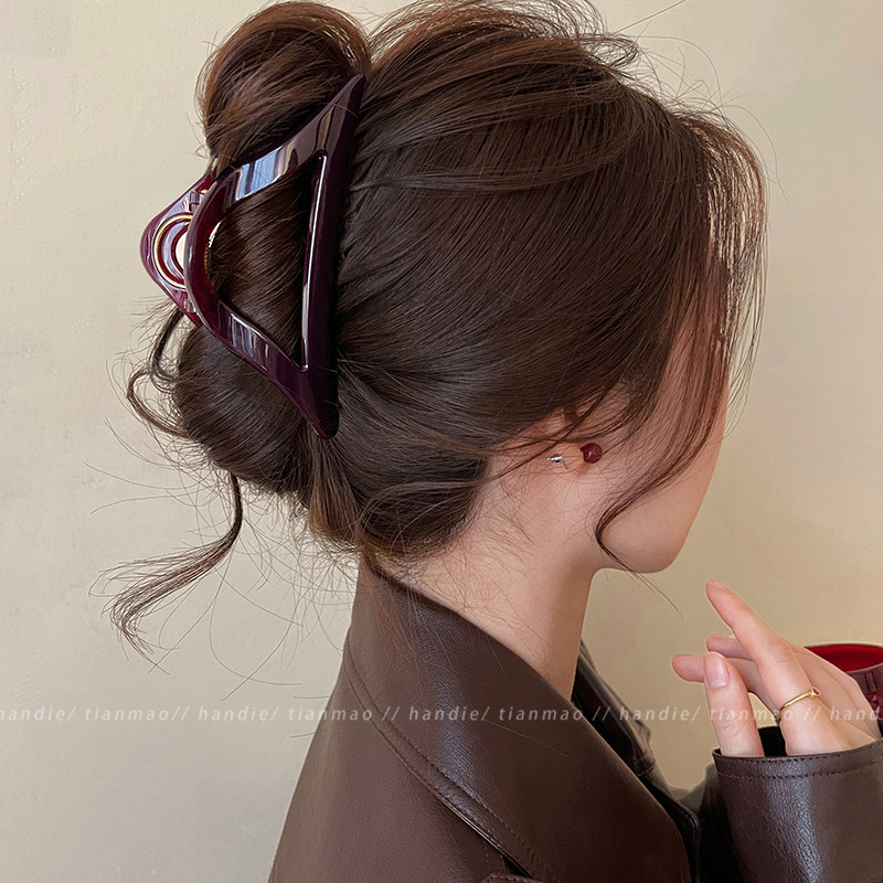 复古三角抓夹女高级感大号鲨鱼夹后脑勺盘发发夹2025新款发抓头饰,饰品/流行首饰/时尚饰品新,发饰,淘宝优惠券,粉丝福利购,淘宝优惠卷