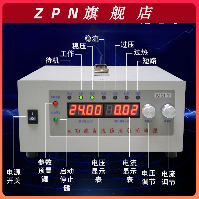 2000W0-12V24V48V72V110V150V220V9A可调大功率开关电源直流稳压-封面