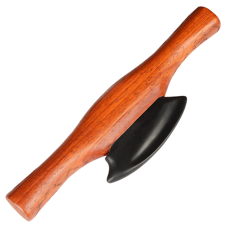 善缘居砭石家用双柄刮痧板刀背部