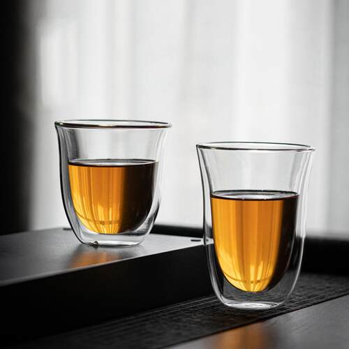 双层隔热玻璃水杯家用透明杯子喝水泡茶杯绿茶杯咖啡杯茶具定制