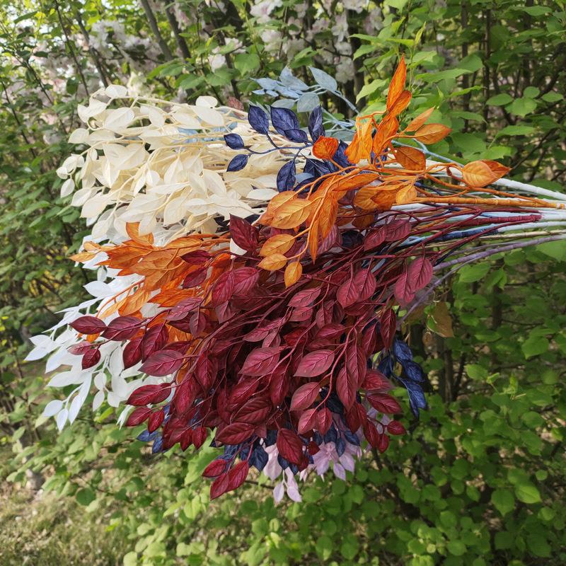 塑胶榕树叶 人造榕树叶 仿真植物绢花树枝园林工程造景叶假树叶定