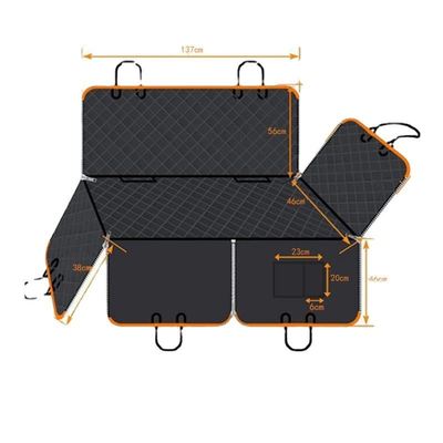 2025车载宠物垫 加厚全包围中间拉链 人宠同坐宠物汽车后排保护垫