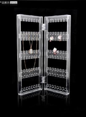 128孔PS双直门耳环展示架摆挂件 透白 带包装发货