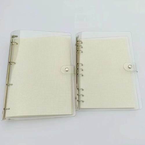 A4四孔活页本夹记事本 办公收纳手账本外壳B5九孔PVC活页本外壳