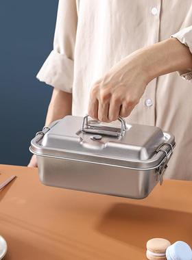 新品不锈钢保鲜饭盒韩式方形便当盒密封双层学生餐盒lunch box定