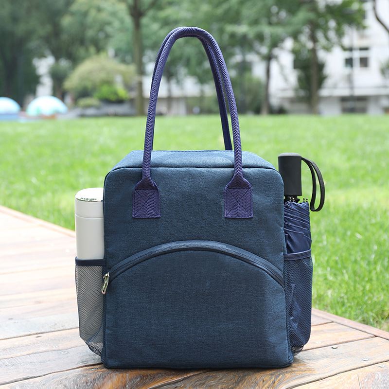 大号长手提便当包 保温保冷保鲜饭盒包袋带饭袋子加厚铝膜保温包