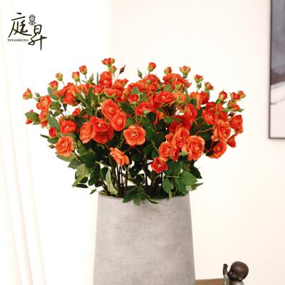 仿真花 茶花 ins家居摆件小茶玫栀子花束蔷薇人造花婚庆布置假花
