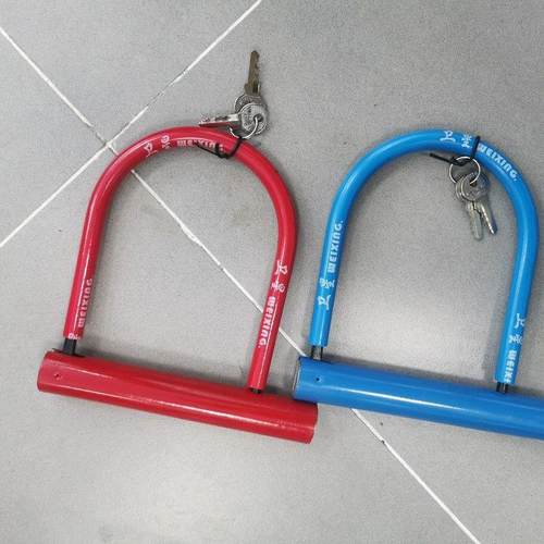 自行车锁 摩托车电动车锁 多功能U型锁自行车单车锁山地车锁五金