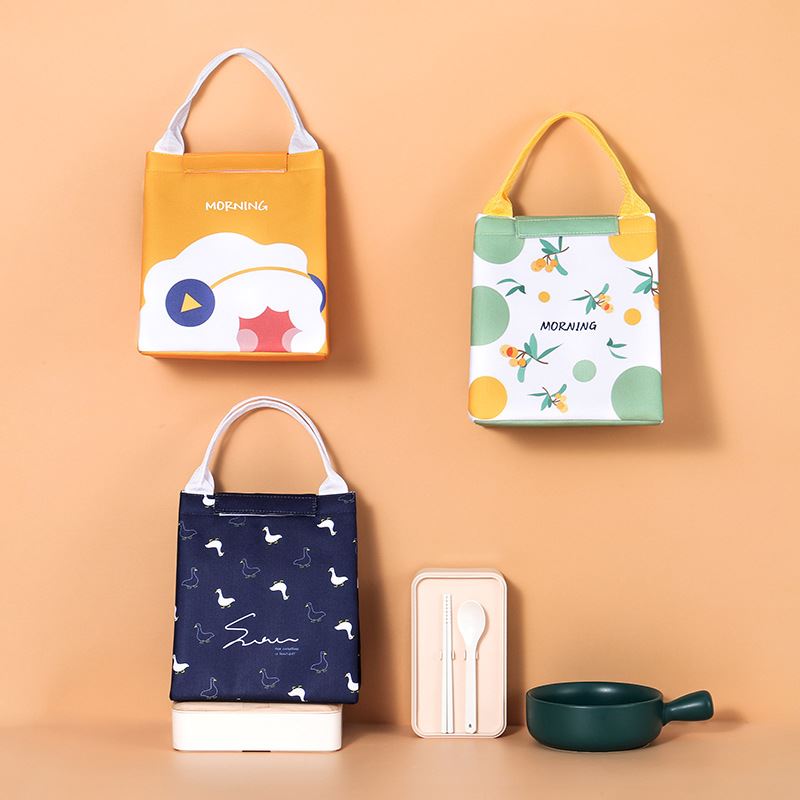 午餐饭盒铝箔保温包 防水手提便当午餐包 加厚学生便当袋饭盒包