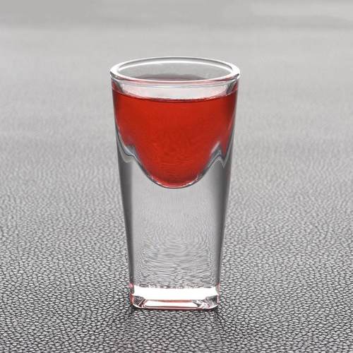 玻璃白酒一口杯厚底烈酒杯KTV酒吧15ml平底子弹四方底小酒杯定制