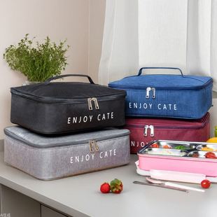 饭盒袋午餐铝箔加厚手拎便当包饭盒包便当盒帆布保温带饭的手提袋