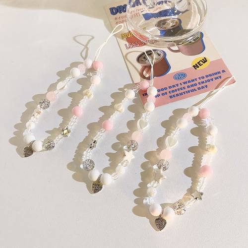 复古五角星少女爱心串珠链条吊坠挂饰ccd相机挂链挂绳diy耳机链条