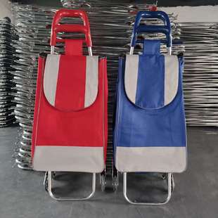 直销购物手拉车爬楼梯可折叠便携购物买菜车广告行礼拉杆车